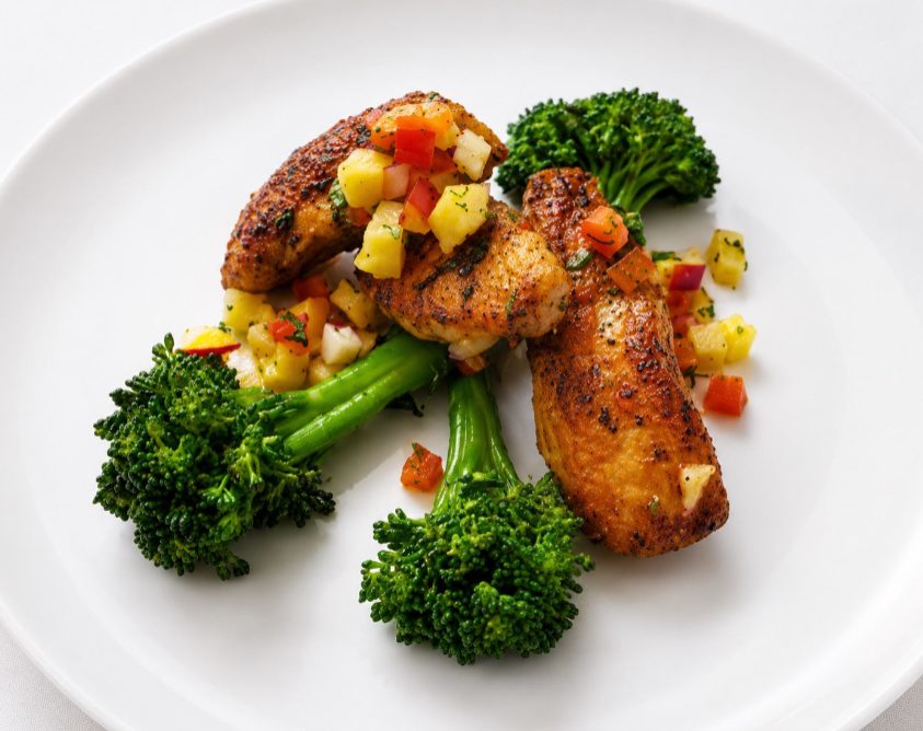 Cilantro Lime Chicken with Peach Salsa (IF)