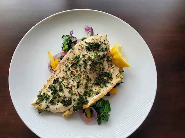 Herb Crusted Seabass (FB)