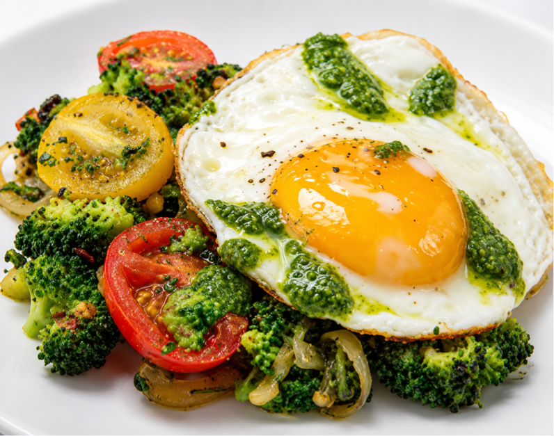 Pesto Broccoli Breakfast