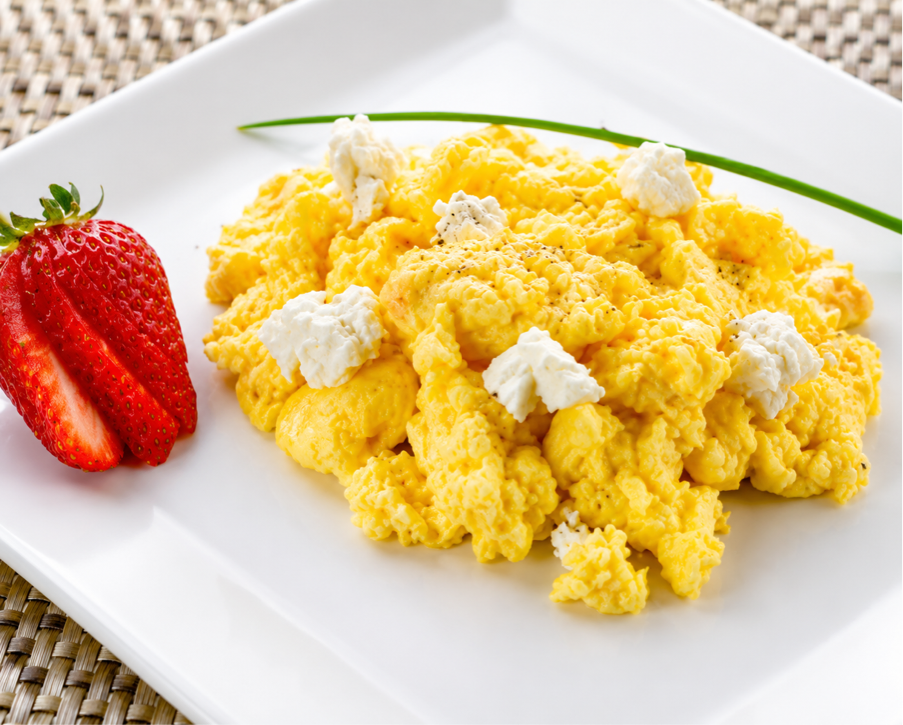Scrambled Eggs with Goat Cheese