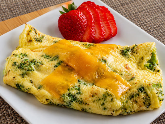 Broccoli and Cheddar Cheese Omelet