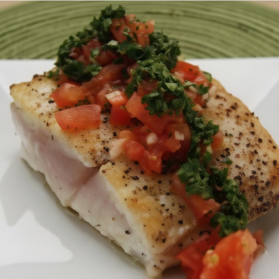 Grilled Bruschetta White Fish (IF)