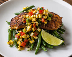 Cajun Cod with Grilled Corn Succotash (SIG)