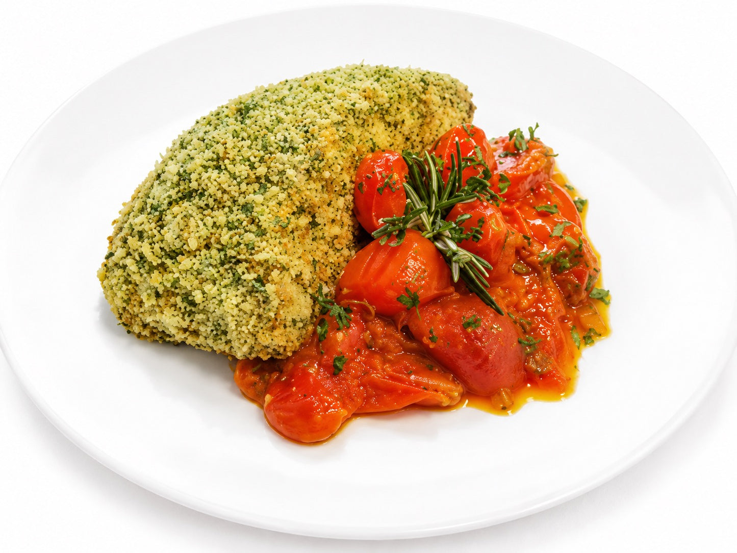 Herb Crusted Salmon with Tomato Compote (IF)